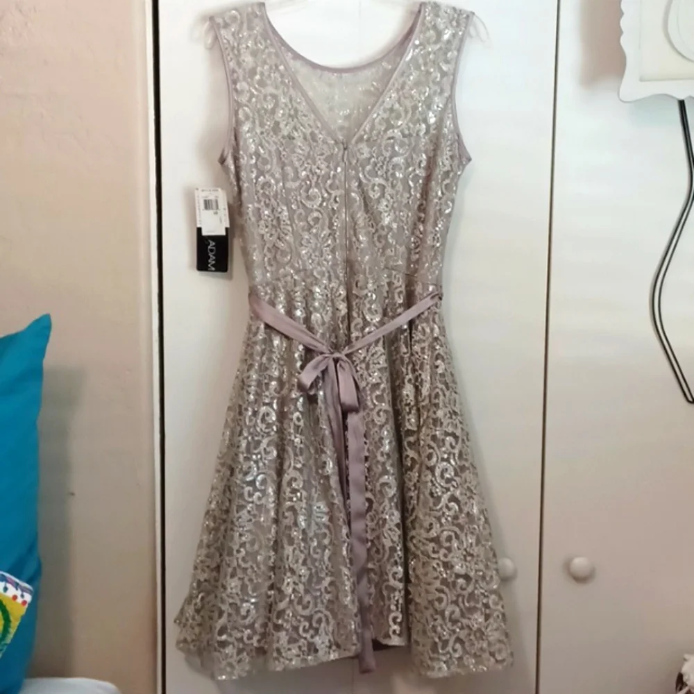 Betsy Adam NWT, made in USA, prom, bridal or special event dress Sz. 12. - Picture 4 of 9